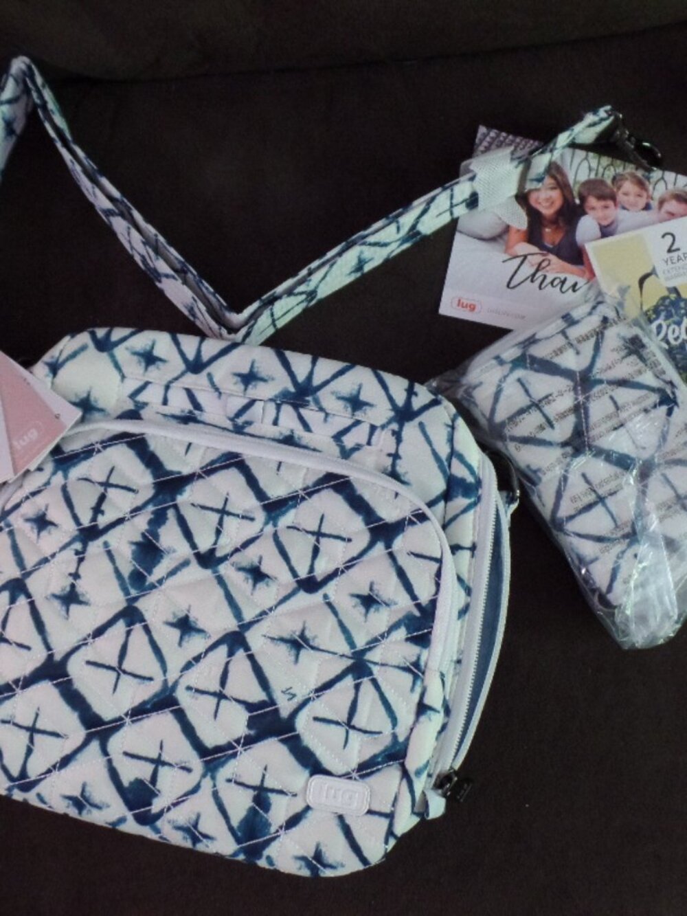 Lug RFID Crossbody Bag Purse Wristlet SET Wallet * Ranger AND Rodeo * Blue White